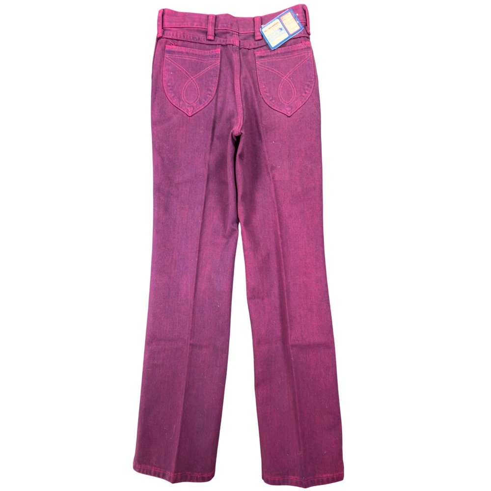Young Maverick Jeans Girls 12 Reg Vintage 80s Pink Denim Straight Leg NWT USA